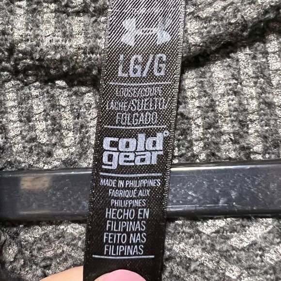 Under Armour Cold Gear Full Zip Jacket Hooded Zip Pockets Long Sleeve Gray Large - Picture 4 of 4